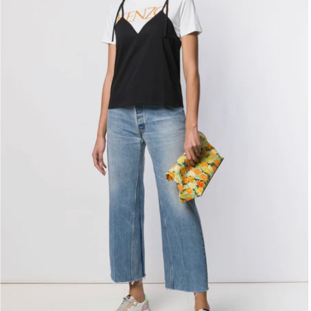 Re/Done x Levi’s High Rise Wide Leg Crop Jeans; size 27 xs